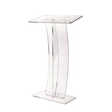 AdirOffice Acrylic Slanted Podium Lectern Speaker Stand, 26.75 x 12.5 x 47, Clear (ALHI66103CLR) Each