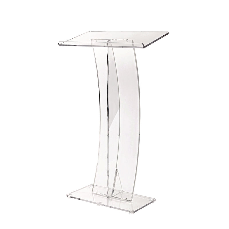 AdirOffice Acrylic Slanted Podium Lectern Speaker Stand, 26.75 x 12.5 x 47, Clear (ALHI66103CLR) Each