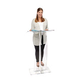 AdirOffice Acrylic Slanted Podium Lectern Speaker Stand, 26.75 x 12.5 x 47, Clear (ALHI66103CLR) Each