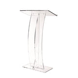 AdirOffice Acrylic Slanted Podium Lectern Speaker Stand, 26.75 x 12.5 x 47, Clear (ALHI66103CLR) Each