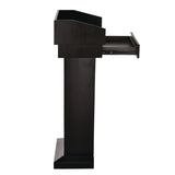 AdirOffice Wood Stand-Up Podium Lectern Speaker Stand with Drawer and Storage Area, 27.55 x 14 x 43.3, Black (ALHI661012BLK) Each