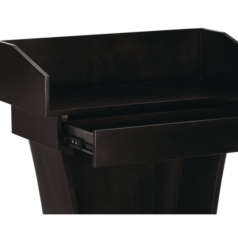 AdirOffice Wood Stand-Up Podium Lectern Speaker Stand with Drawer and Storage Area, 27.55 x 14 x 43.3, Black (ALHI661012BLK) Each