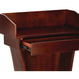 AdirOffice Wood Stand-Up Podium Lectern Speaker Stand with Drawer and Storage Area, 27.55 x 14 x 43.3, Cherry (ALHI661012CH) Each