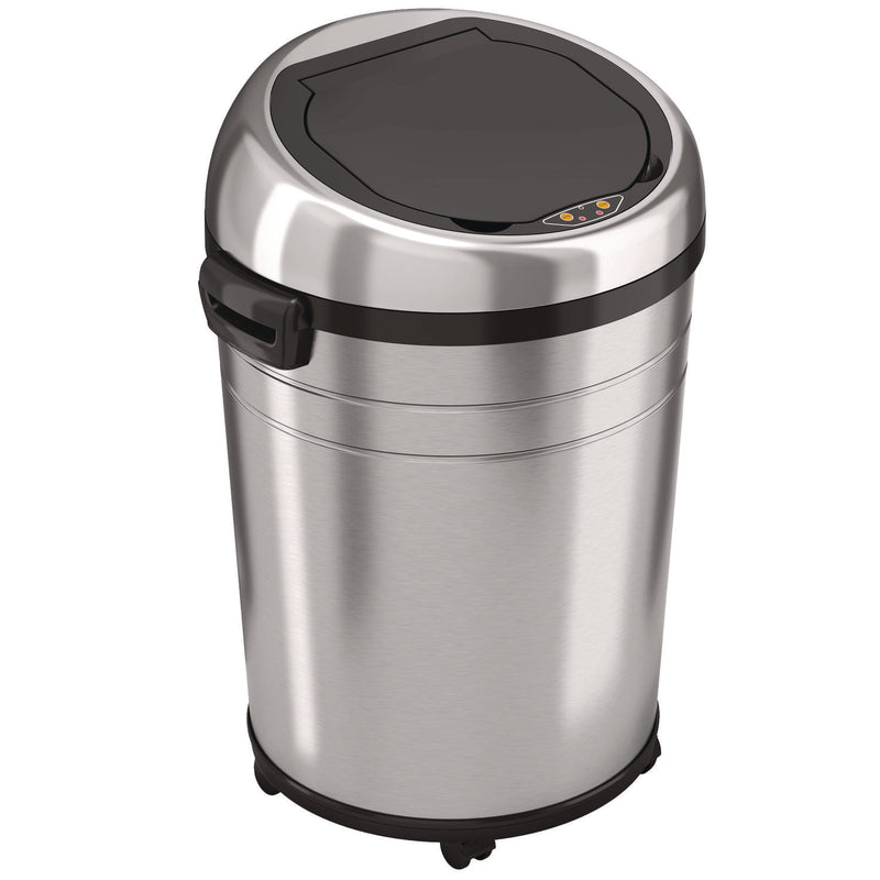 HLS Commercial® Extra-Large Sensor Trash Can with Wheels, 18 gal, Plastic/Stainless Steel (HLMHLS18RC) Each