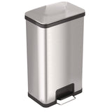 HLS Commercial® Step Pedal Trash Can with AirStep Technology, 18 gal, Stainless Steel, Silver (HLMHLS18SS) Each