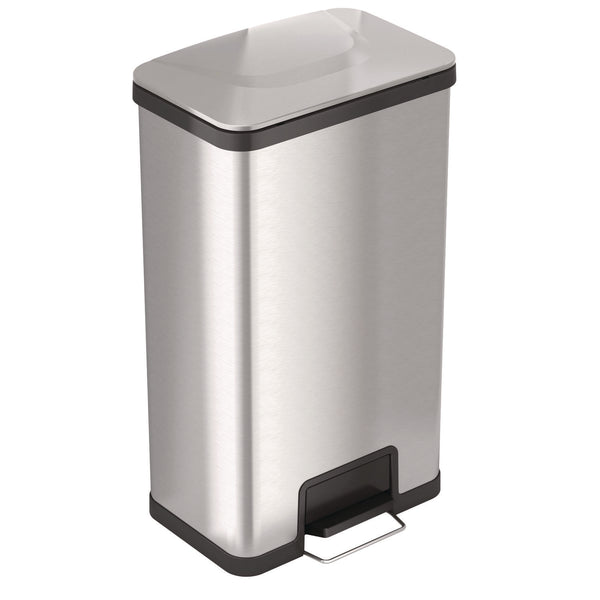 HLS Commercial® Step Pedal Trash Can with AirStep Technology, 18 gal, Stainless Steel, Silver (HLMHLS18SS) Each