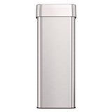 HLS Commercial® Open Top Trash Can, Rectangular, 18 gal, Plastic/Stainless Steel, Silver (HLMHLS18UOT) Each