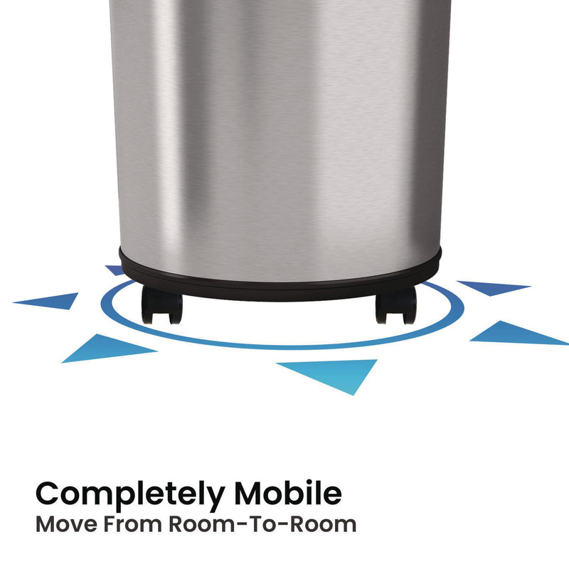 HLS Commercial® Extra-Large Sensor Trash Can with Wheels, 23 gal, Plastic/Stainless Steel, Silver/Black (HLMHLS23RC) Each