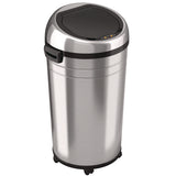 HLS Commercial® Extra-Large Sensor Trash Can with Wheels, 23 gal, Plastic/Stainless Steel, Silver/Black (HLMHLS23RC) Each