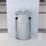 HLS Commercial® Extra-Large Dual Side-Entry Trash Can, Indoor, 50 gal, Stainless Steel, Silver (HLMHLS50DSI) Each