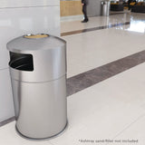 HLS Commercial® Extra-Large Dual Side-Entry Trash Can, Indoor, 50 gal, Stainless Steel, Silver (HLMHLS50DSI) Each