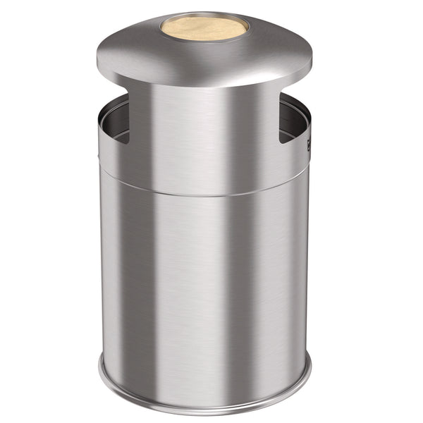 HLS Commercial® Extra-Large Dual Side-Entry Trash Can, Outdoor, 50 gal, Stainless Steel, Silver (HLMHLS50DSO) Each