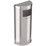 HLS Commercial® Side-Entry Trash Can with Wall Mount, 9 gal, Stainless Steel, Silver (HLMHLSC01G09A) Each