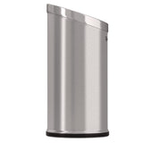 HLS Commercial® Beveled Open Top Trash Can, 15 gal, Stainless Steel, Silver (HLMHLSC04G15A) Each