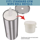HLS Commercial® Side-Entry Trash Can with Gym Wipe Dispenser, 9 gal, Stainless Steel, Silver (HLMHLSC09WSR) Each