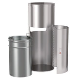 HLS Commercial® Side-Entry Trash Can with Gym Wipe Dispenser, 9 gal, Stainless Steel, Silver (HLMHLSC09WSR) Each