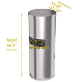 HLS Commercial® Side-Entry Trash Can with Gym Wipe Dispenser, 9 gal, Stainless Steel, Silver (HLMHLSC09WSR) Each