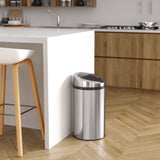 HLS Commercial® Sensor Trash Can, 8 gal, Plastic/Stainless Steel, Silver (HLMHLS08RCB) Each