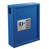 AdirOffice Steel Digital Lock Key Cabinet, 40-Key, 13 x 4 x 14.3, Stainless Steel 304, Blue (ALHI68040BLU) Each