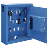 AdirOffice Steel Digital Lock Key Cabinet, 40-Key, 13 x 4 x 14.3, Stainless Steel 304, Blue (ALHI68040BLU) Each