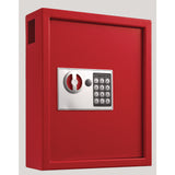 AdirOffice Steel Digital Lock Key Cabinet, 40-Key, 13 x 4 x 14.3, Stainless Steel 304, Red (ALHI68040RED) Each