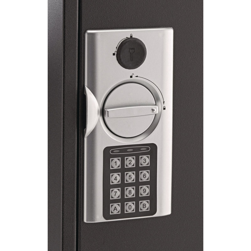 AdirOffice Steel Digital Lock Key Cabinet, 60-Key, 13 x 2.6 x 17, Stainless Steel 304, Black (ALHI68060BLK) Each