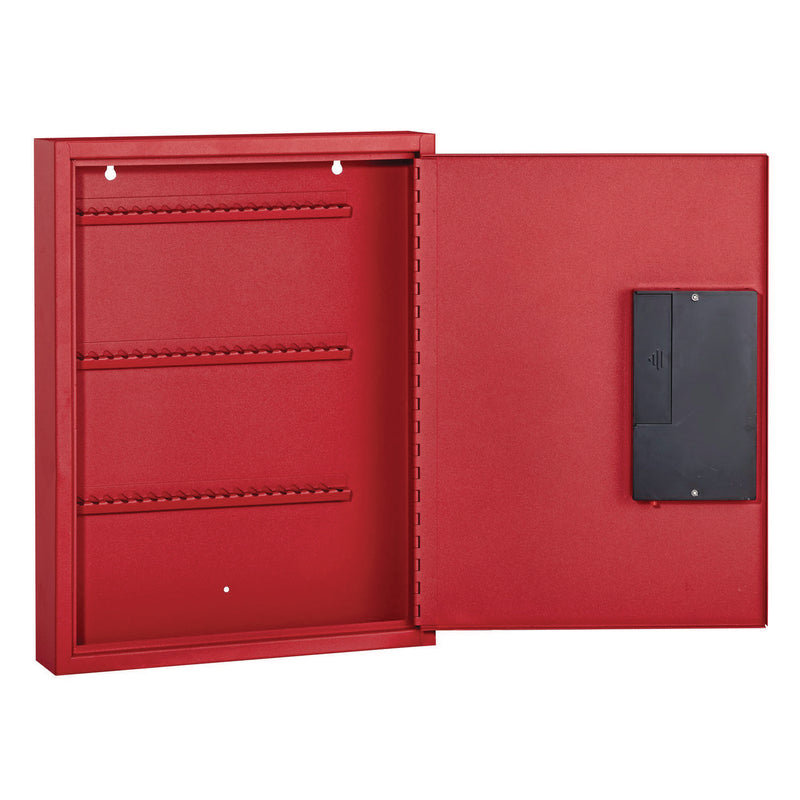 AdirOffice Steel Digital Lock Key Cabinet, 60-Key, 13 x 2.6 x 17, Stainless Steel 304, Red (ALHI68060RED) Each