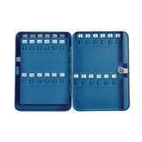 AdirOffice Steel Secure Key Cabinet with Key Lock, 48-Key, 7.1 x 3.1 x 10, Stainless Steel 304, Blue (ALHI68148BLU) Each