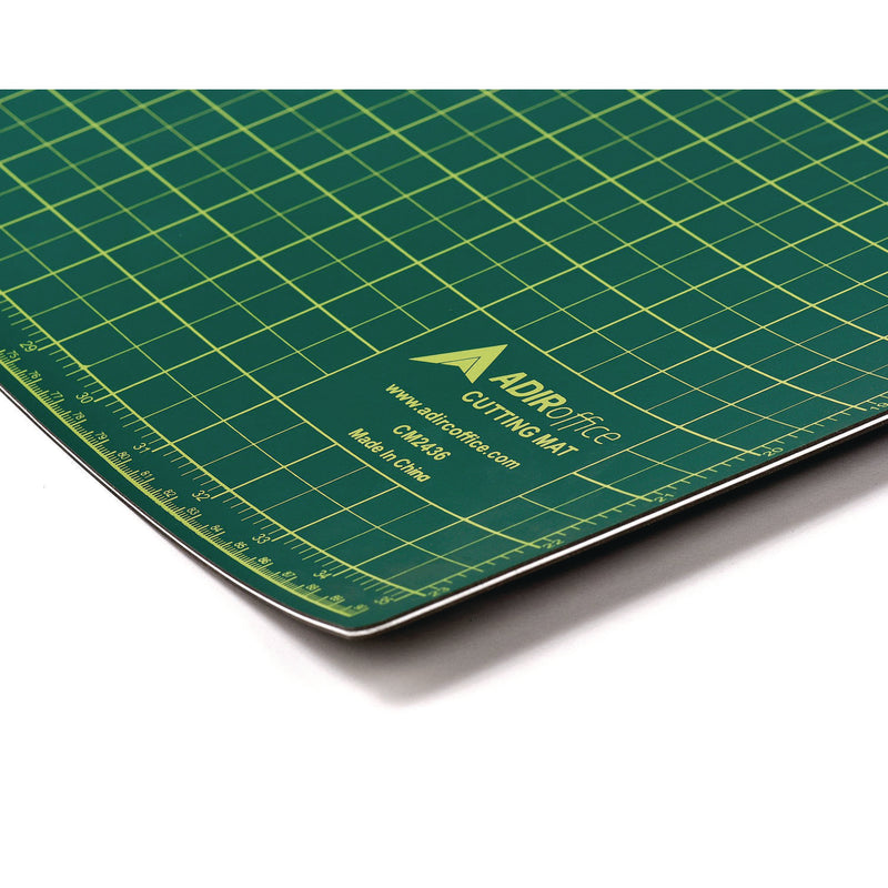 AdirOffice Reversible Self Healing Cutting Mat, 24 x 36, Green/Black (ALHICM2436) Each