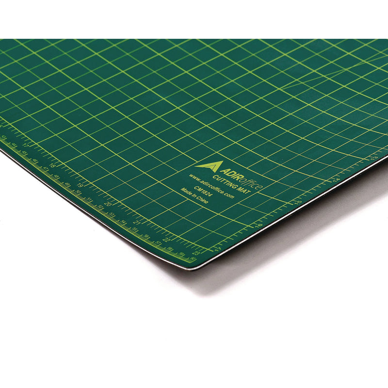 AdirOffice Reversible Self Healing Cutting Mat, 18 x 24, Green/Black (ALHICM1824) Each