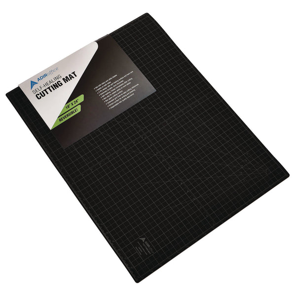 AdirOffice Reversible Self Healing Cutting Mat, 18 x 24, Green/Black (ALHICM1824) Each