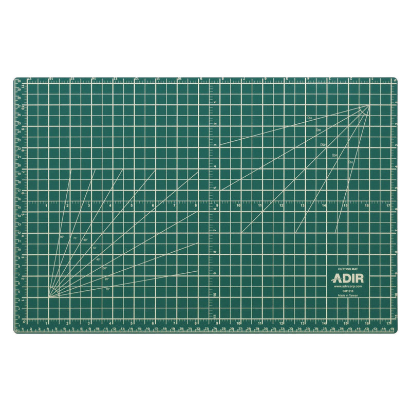 AdirOffice Reversible Self Healing Cutting Mat, 12 x 18, Green/Black (ALHICM1218) Each