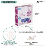 AdirMed Acrylic Glove Dispenser, Double Box Capacity, 10.2 x 3.5 x 10.8, Clear (ALHI90202) Each