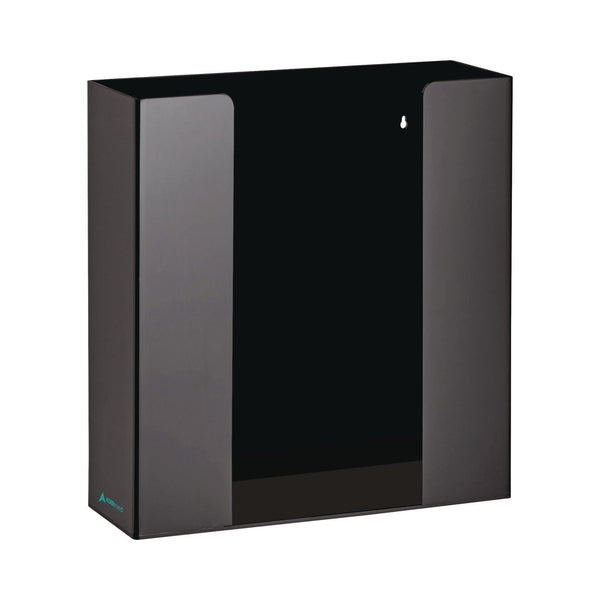 AdirMed Acrylic Glove Dispenser, Double Box Capacity, 10.2 x 3.5 x 10.8, Black (ALHI90202BLK) Each