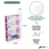 AdirMed Acrylic Glove Dispenser, Triple Box Capacity, 10.2 x 3.5 x 16.1, Clear (ALHI90203) Each