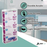 AdirMed Acrylic Glove Dispenser, Quad Box Capacity, 10.2 x 3.5 x 21.1, Clear (ALHI90204) Each