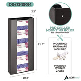 AdirMed Acrylic Glove Dispenser, Quad Box Capacity, 10.2 x 3.5 x 21.1, Black (ALHI90204BLK) Each