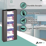 AdirMed Acrylic Glove Dispenser, Quad Box Capacity, 10.2 x 3.5 x 21.1, Black (ALHI90204BLK) Each