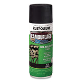 Rust-Oleum® Camouflage Spray Paint, Flat Black, 12 oz Aerosol Can, 6/Carton (RST279179CT) Case of 6