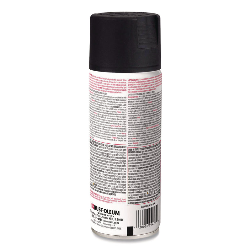 Rust-Oleum® Camouflage Spray Paint, Flat Black, 12 oz Aerosol Can, 6/Carton (RST279179CT) Case of 6