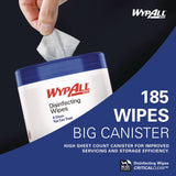 WypAll® Disinfecting Wipes, 1-Ply, 5.16 x 8.5, Fresh Scent, White, 185 Sheets/Canister, 3 Canisters/Carton (KCC54481) Case of 3