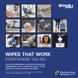 WypAll® Disinfecting Wipes, 1-Ply, 5.16 x 8.5, Fresh Scent, White, 185 Sheets/Canister, 3 Canisters/Carton (KCC54481) Case of 3