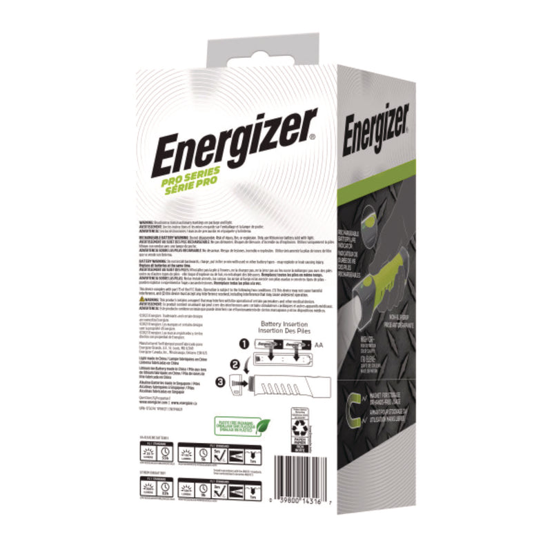 Energizer® Pro Series Hybrid Handheld, Rechargeable Lithium Ion/2 AA Batteries (Included), Gray/Green (EVEENYPHH21) Each