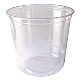 Fabri-Kal® Recycleware Round Deli Container, 24 oz, 4.6" Diameter x 3.6" h, Clear, Plastic, 500/Carton (FABRD24) Case of 500