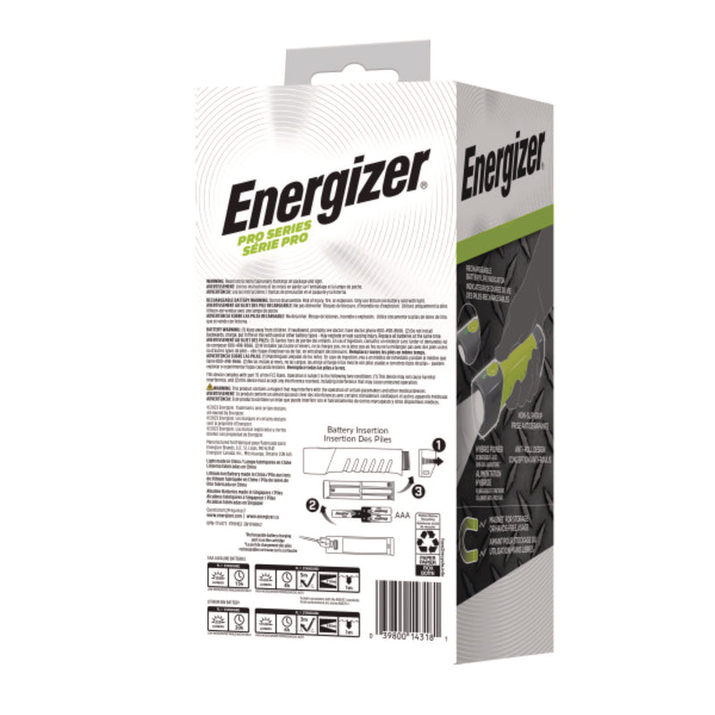 Energizer® Pro Series Handheld High CRI Flashlight, Rechargeable Lithium Ion/6 AAA Batteries Included, Gray/Green (EVEENYPHH62) Each