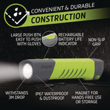 Energizer® Pro Series Handheld High CRI Flashlight, Rechargeable Lithium Ion/6 AAA Batteries Included, Gray/Green (EVEENYPHH62) Each