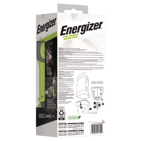 Energizer® Pro Series Work Light, Rechargeable Lithium Ion/3 AA Batteries (Included), Gray/Green (EVEENYPWL31) Each