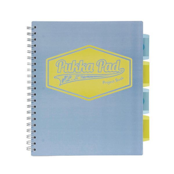 PUKKA PAD® Letter Size Project Book, 5-Subject, Medium/College Rule, Assorted Cover, (100) 11 x 8.5 Sheets, 3/Pack (PUK8867PST) Pack of 3