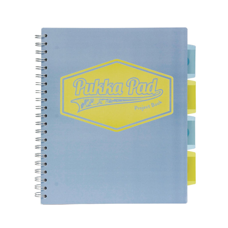 PUKKA PAD® Letter Size Project Book, 5-Subject, Medium/College Rule, Assorted Cover, (100) 11 x 8.5 Sheets, 3/Pack (PUK8867PST) Pack of 3