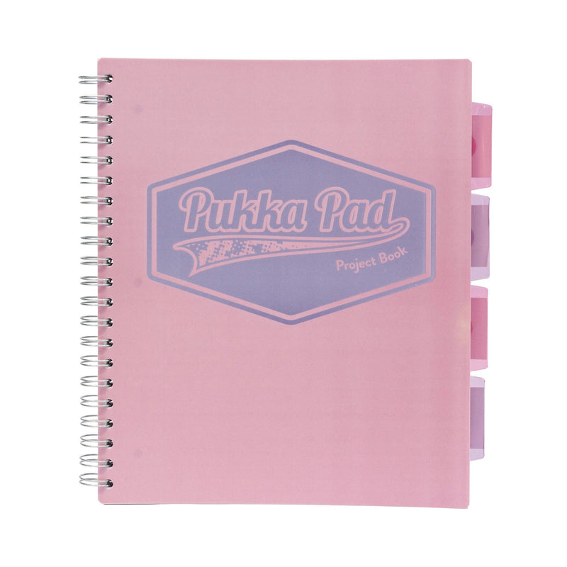 PUKKA PAD® Letter Size Project Book, 5-Subject, Medium/College Rule, Assorted Cover, (100) 11 x 8.5 Sheets, 3/Pack (PUK8867PST) Pack of 3